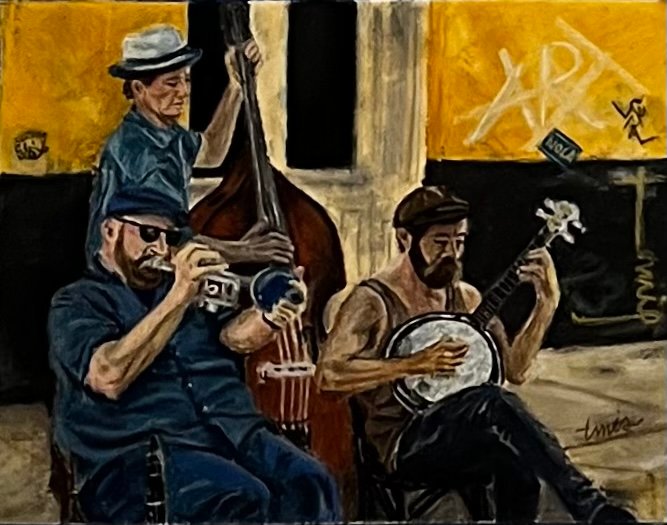 Busking on Bourbon Street